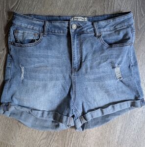 Indigo Rein Light Blue Jean Shorts